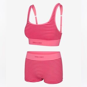 Savage X Fenty Pink Striped Intimates Set